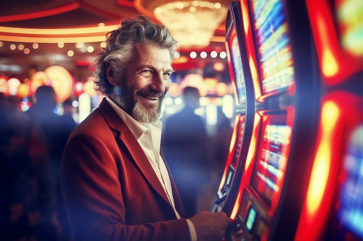 Pengguna membaca ketentuan situs dengan fokus dan seksama di perangkat digital